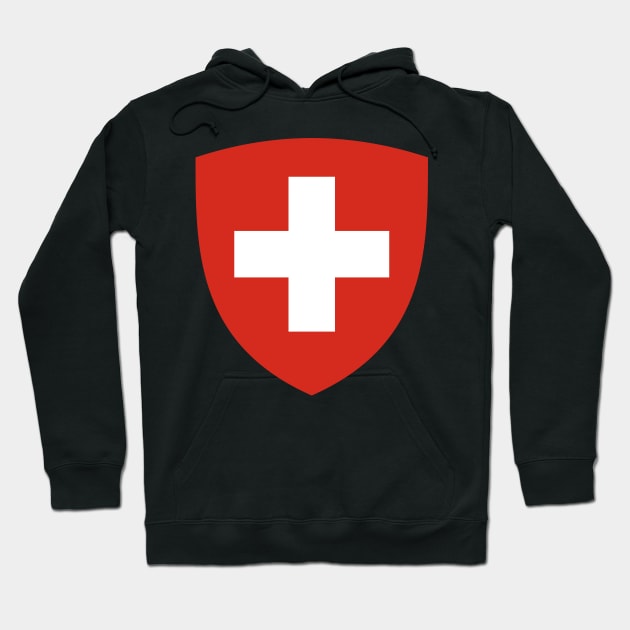 Coat of Arms of Switzerland (Pantone) Hoodie by Flags of the World